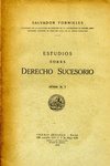 Estudios Sobre Derecho Sucesorio by Salvador Fornieles
