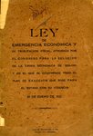 Ley de Emergencia Económica y de Tributación Fiscal by República de Cuba. Senado
