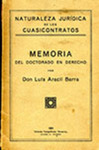 Memoria del Doctorado en Derecho by Luís Aracil Barra