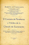 El Contrato de Fletamento y Validez de la Cláusula de Exoneración by Alberto de Carricarte