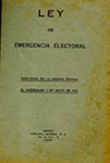 Ley de Emergencia Electoral by República de Cuba. Senado