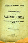Disposiciones para la Patente Unica by República de Cuba. Senado