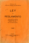 Ley y Reglamento de la Dirección General de Subsistencias by República de Cuba. Senado.