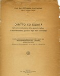 Diritto ed Equita by Giovanni Pacchioni