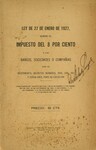 Ley de 27 de Enero de 1927 sobre el Impuesto del 8 por ciento a los Bancos, Sociedades o Compañías