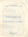 Manifiesto de Monte Cristi by José Martí