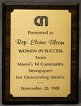 Award for Outstanding Service by Miami's 14 Community Newspapers