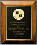 Legislative Service Award by Florida Association of Community Colleges: District 100