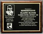 John Cummins Legislative Award 1997 by American Advertising Agency, Inc.-Fourth District