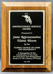 Distinguished Service Award by Florida Council on Crime and Delinquency