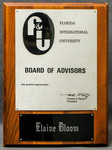 Award of Appreciation by Florida International University-Board of Advisors