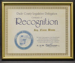 Certificate of Recognition by Dade County Legislative Designation