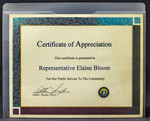Certificate of Appreciation by City of Aventura